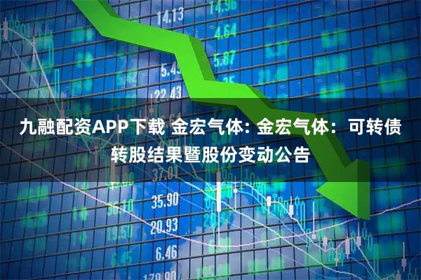 九融配资APP下载 金宏气体: 金宏气体：可转债转股结果暨股份变动公告