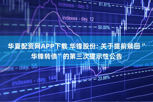 华夏配资网APP下载 华锋股份: 关于提前赎回“华锋转债”的第三次提示性公告