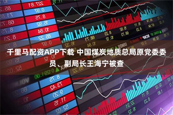 千里马配资APP下载 中国煤炭地质总局原党委委员、副局长王海宁被查